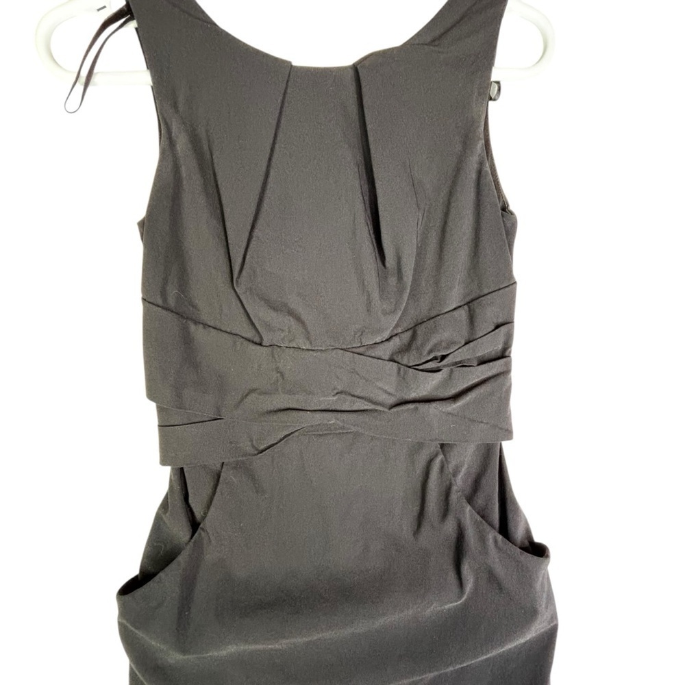 Le Chateau Black Pocketed Fitted Dress - Picture 5 of 9